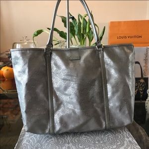 Silver Gucci Tote Bag